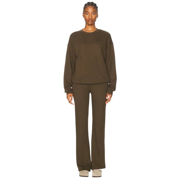 Eterne Oversized Crewneck Sweatshirt in Moss Small New Womens Pullover - Picture 5 of 14